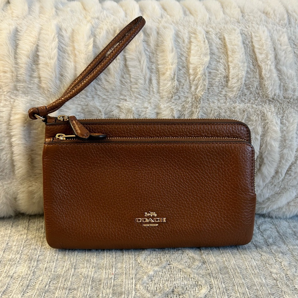 Coach Double Zip Wallet Wristlet